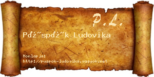 Püspök Ludovika névjegykártya